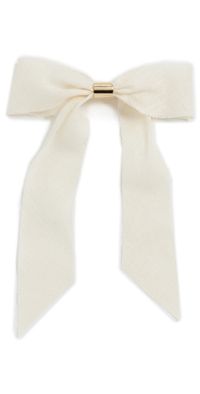 LELET NY Glossy Amy Bow Barrette Ivory One Size