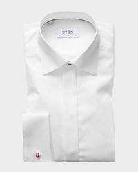 Men's Slim-Fit Fly Front Formal Shirt