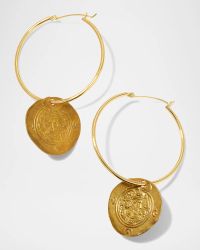 Coin Hoop-Drop Earrings