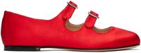 Sandy Liang SSENSE Exclusive Red MJ Double Strap Ballerina Flats