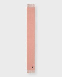 Double Reversible Pink Wool Scarf