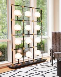 Globe in Square Floor Screen