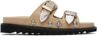 Toga Pulla SSENSE Exclusive Beige Buckle Sandals