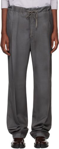 Maison Margiela Pantalon taupe en mohair et laine