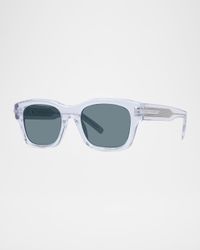 Men's GV One Acetate and Nylon Rectangle Sunglasses