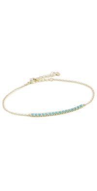 By Adina Eden Colored Four Prong Half Tennis Bracelet Turquoise One Size