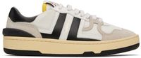 Lanvin White & Gray Clay Mesh Sneakers