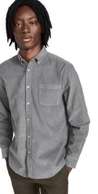 Portuguese Flannel Lobo Corduroy Shirt Anthracite M