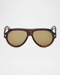 Men's Icon Collection Acetate Aviator Sunglasses