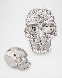 Men's Pave Skull Single Stud Earring