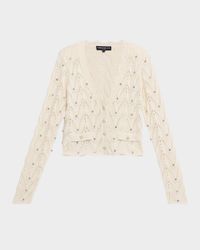 Blake Embellished Pointelle Cardigan
