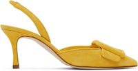 Manolo Blahnik Yellow Maysli Heels