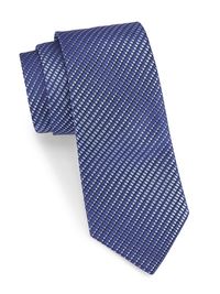 Men's Jacquard Silk Tie - Royal Blue