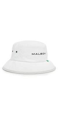 Malbon Golf Performance Tech Bucket Hat White S/M
