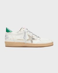 Ballstar Mixed Leather Low-Top Sneakers