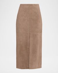 Suede Pencil Skirt
