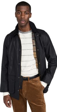 Barbour Ashby Wax Jacket Navy S
