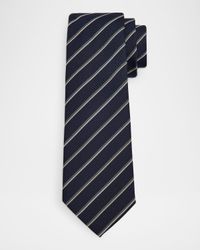 Men's Double Fine-Stripe Silk Tie