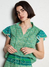 M.a.b.e - Top sans manches imprimé - Taille L - Vert