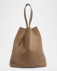 Spin Tote Bag in Suede