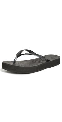 Havaianas Slim Flatform Flip Flops Black 9/10
