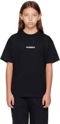 VETEMENTS Enfant | T-shirt noir à logos