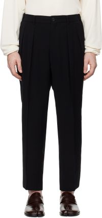 RAINMAKER KYOTO Pantalon noir à effet bouillonné