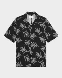 Men's Ole Foliage-Print Camp Shirt