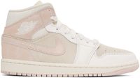 Nike Jordan Baskets mi-montantes Air Jordan 1 beige et rose édition spéciale