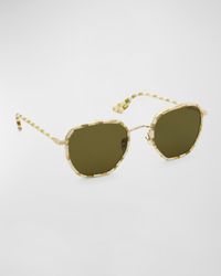 Pascal Acetate & Stainless Steel Round Sunglasses