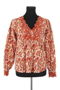 Sezane - Seconde Main - Blouse en coton - Taille S - Multicolore