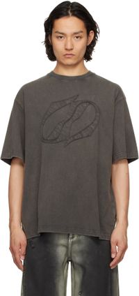 We11done Gray Selldone Patch T-shirt