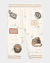 Kid's Embroidered Logo Map Sweatpants, Size 3M-24M