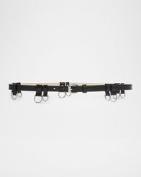 Chelsea Skinny Leather Belt with D-Rings