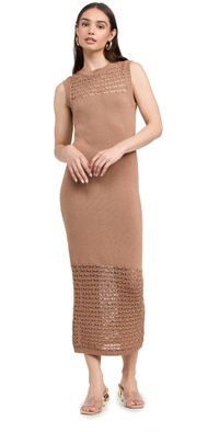 525 Tori Crochet Dress Cinnamon XS