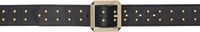 Ernest W. Baker Black Studded Large Buckle Belt