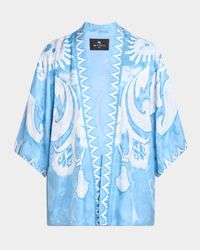 Kesa Jacquard Summer Paisley Silk Robe