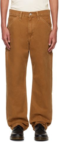 Levi's Tan 568 Loose Straight Carpenter Trousers