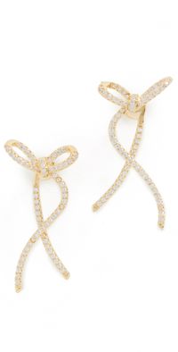 SHASHI Caroline Bow Earrings Gold One Size