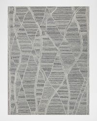 Tangiers Hand-Tufted Gray/Ivory Rug, 6' x 9'