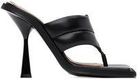 ANDREĀDAMO Black Padded Sandals