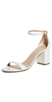 Stuart Weitzman Nudist Block Sandals 75mm White 7