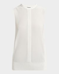 Stripe Knit Crewneck Vest