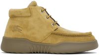Burberry Beige Suede Log Boots