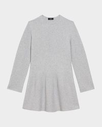 Wool-Cashmere Flounce Dress