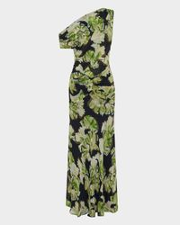 Elza Gathered One-Shoulder Maxi Dress