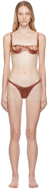 Isa Boulder SSENSE Exclusive Brown Shelly Bikini