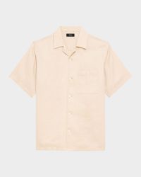 Men's Noll Linen Camp-Collar Shirt