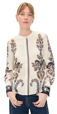 Veronica Beard Hoku Blouse Ecru Multi 2