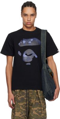 BAPE Black Color Camo Ape Face T-shirt